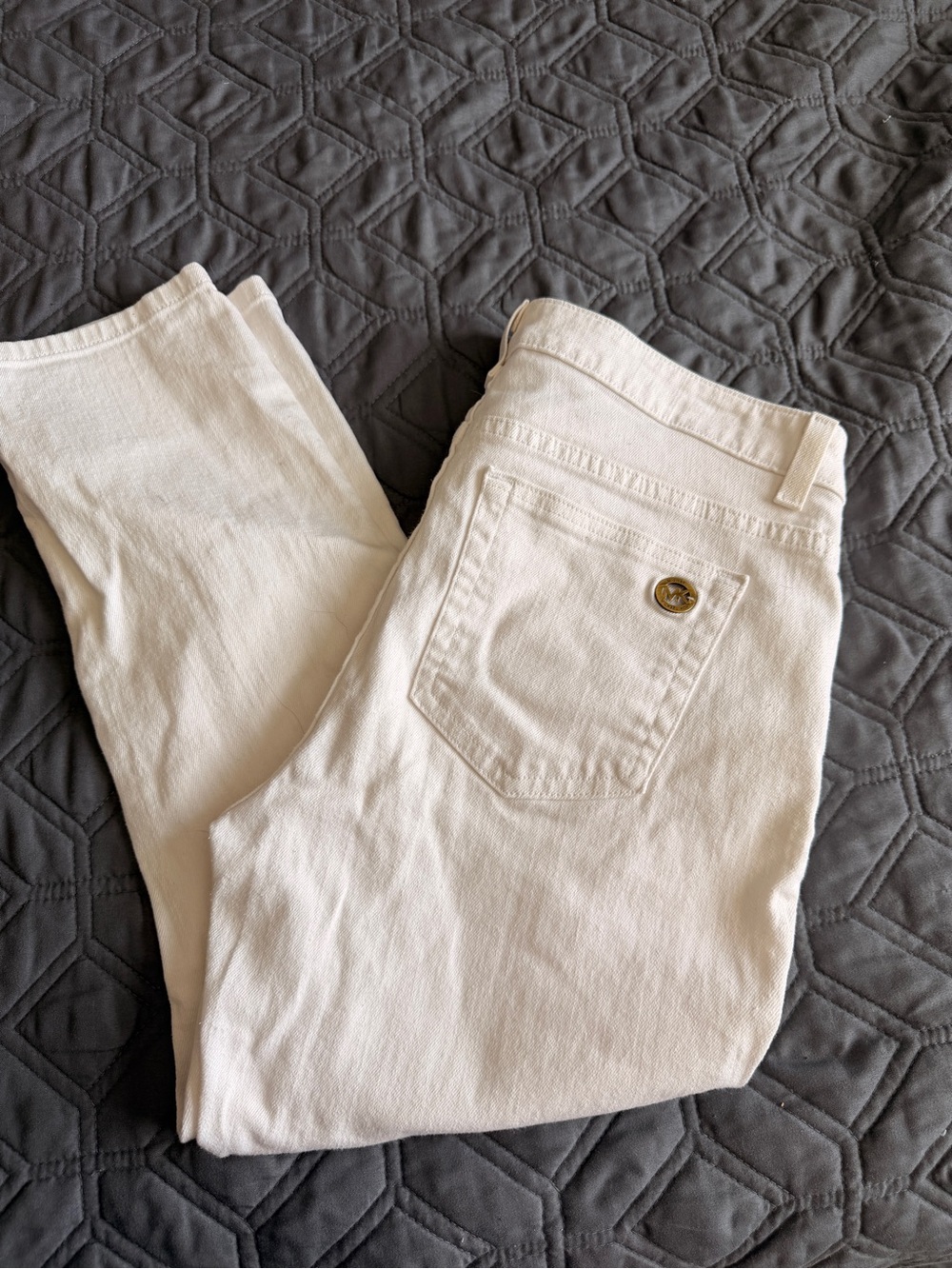 Michael Kors White Ankle Cropped Jeans